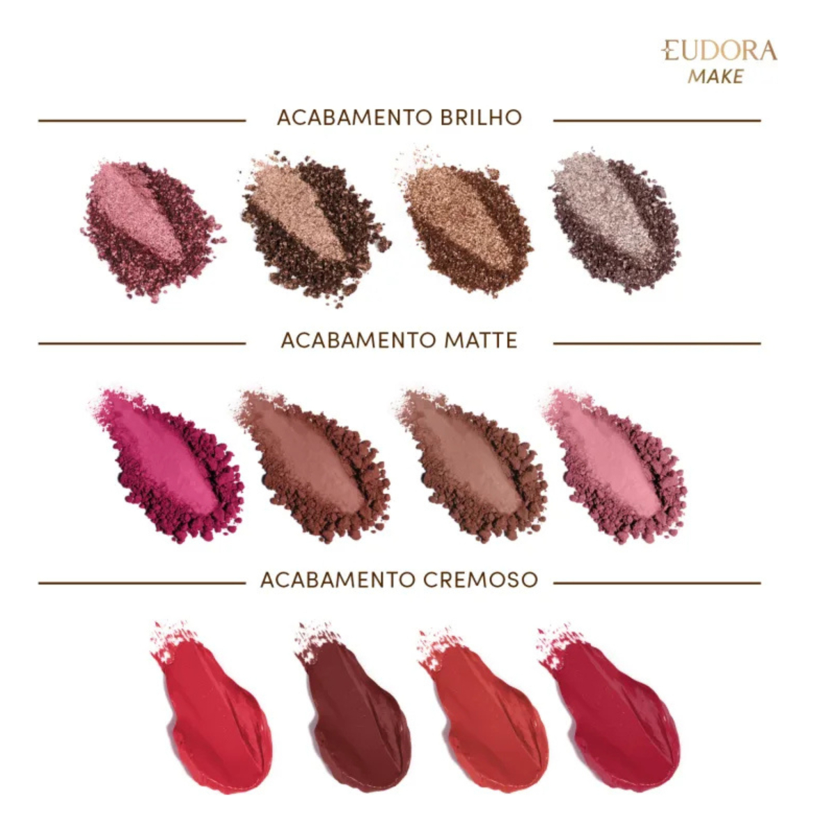 Paleta Multifuncional Clutch Metals Rosé Eudora Make 3