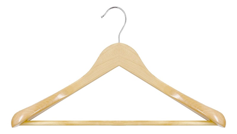 3 Cabides Terno Madeira Resistência Executivo Modelo Ikaza 1