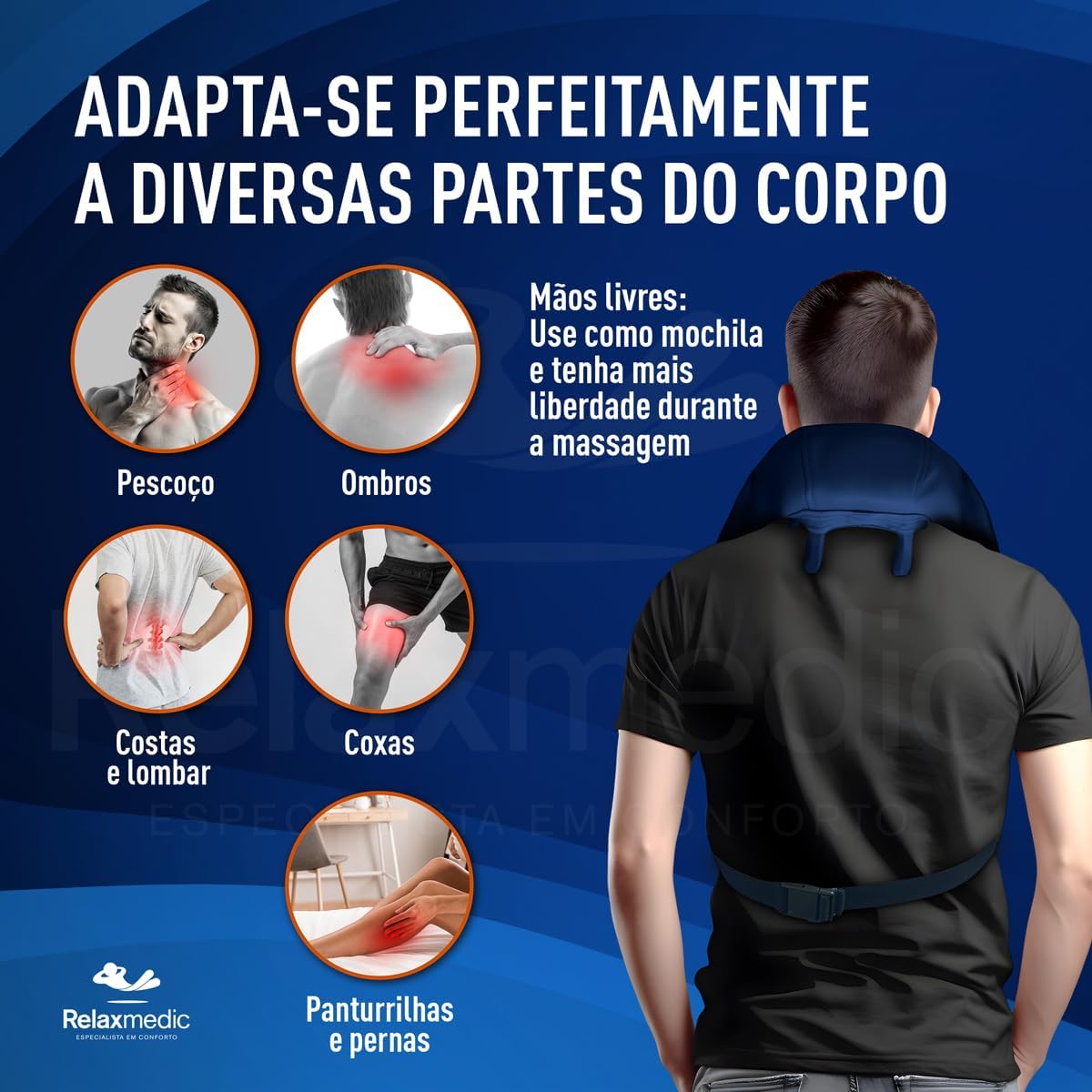 Massageador Pescoço Blue 6D 5