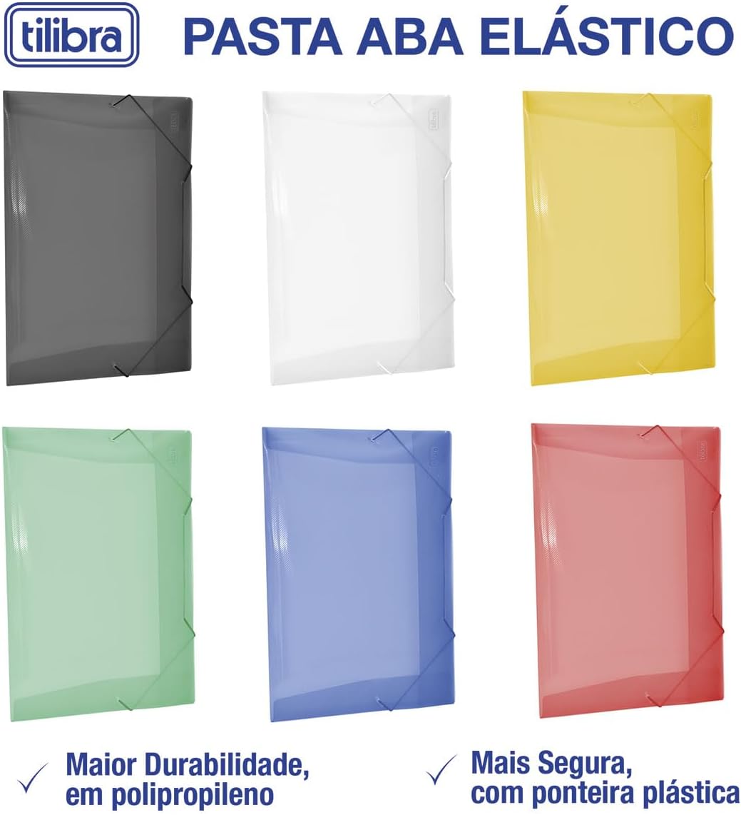 Pasta Aba Elástico Polipropileno Ofício TILIBRA 3