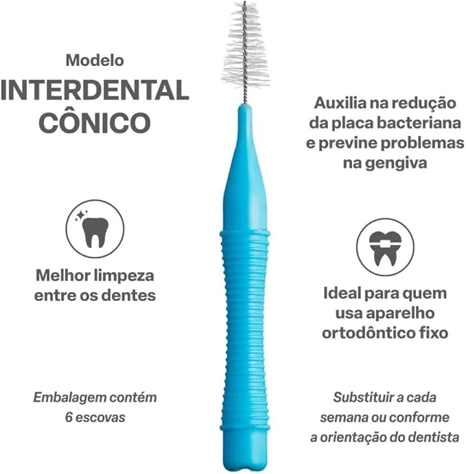 Escova Interdental Cônica 6 Unidades Clear Up Multi Saúde 2