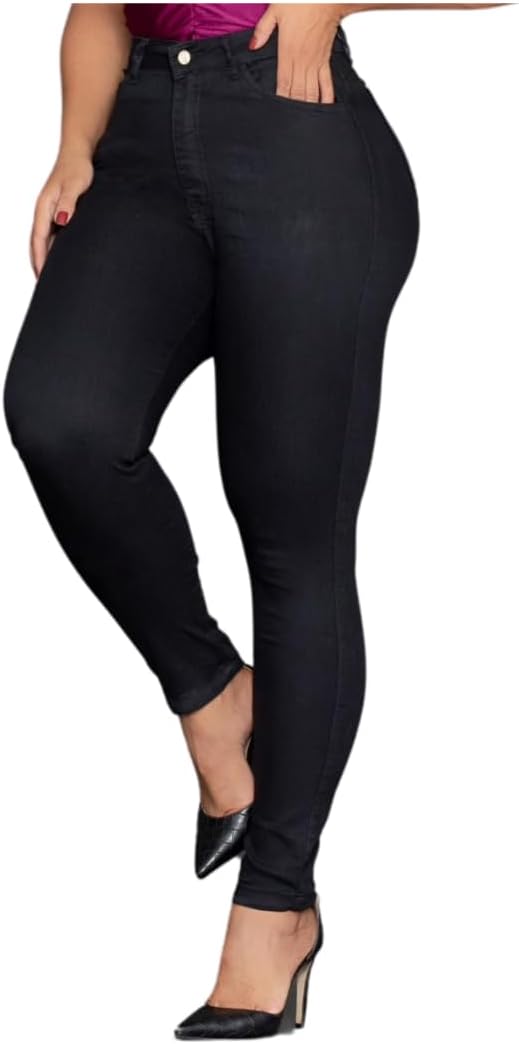 Calça Jeans Preta Feminina Super Lycra 1