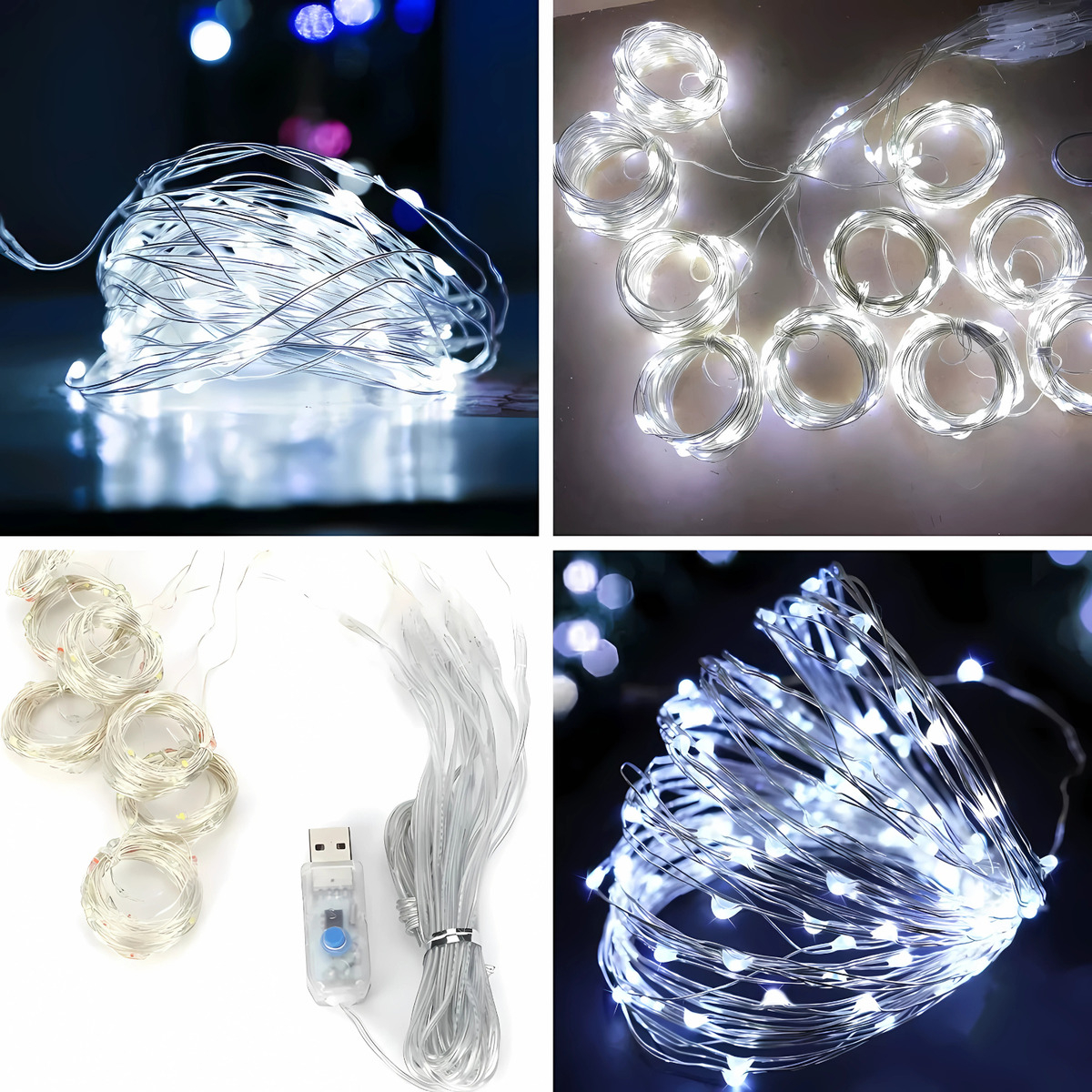 Cortina de LED 3x3 m 300 LEDs Branca Frio 3