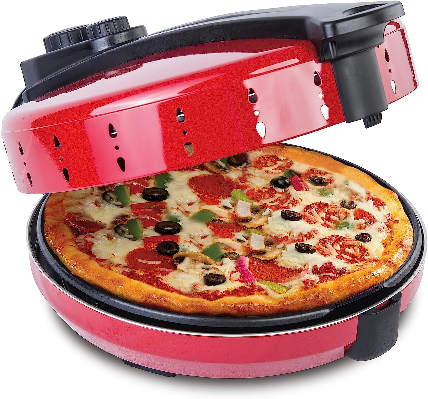Forno de Pizza Elétrico Vermelho Hamilton Beach 1