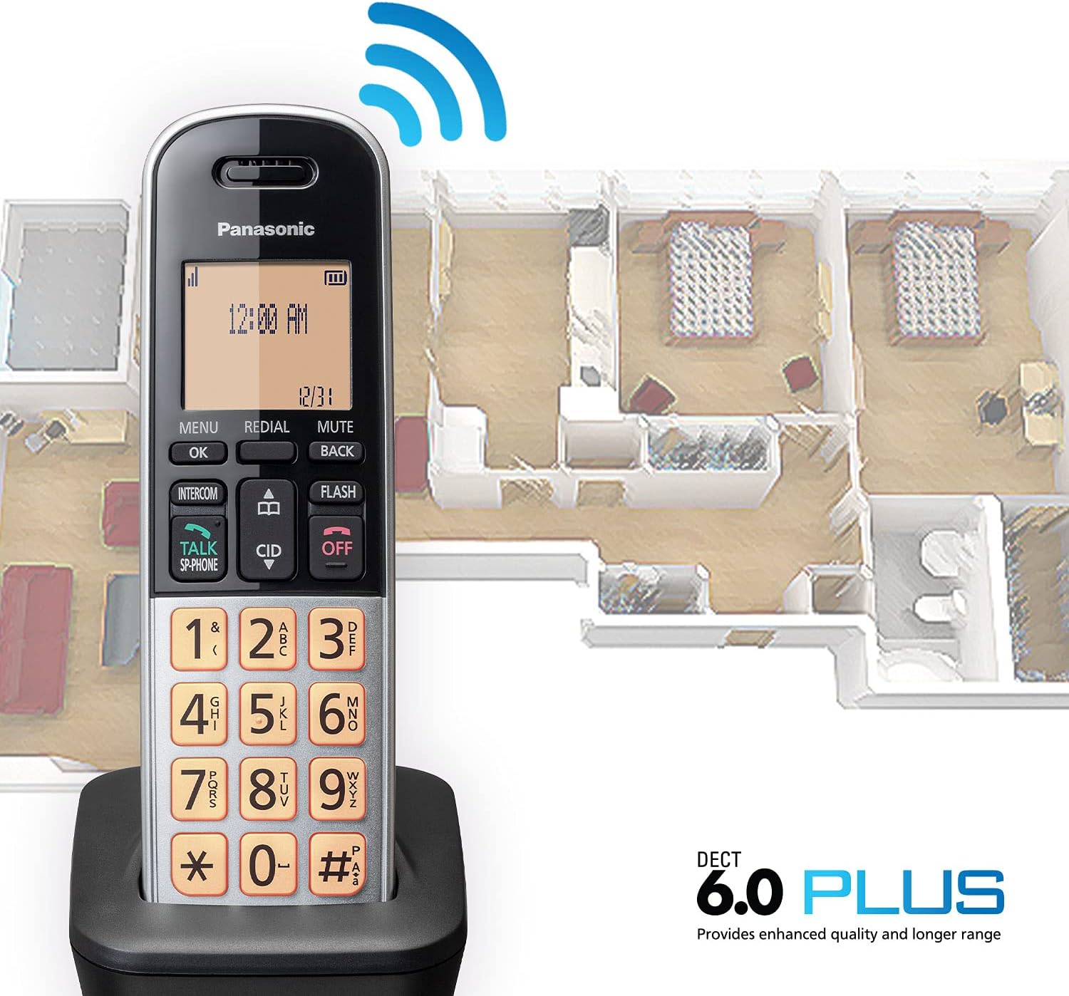 Telefone sem Fio Compacto com DECT 6.0 5