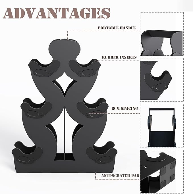 Rack de Haltere Suporte de Halteres de Metal 4 Camadas 3