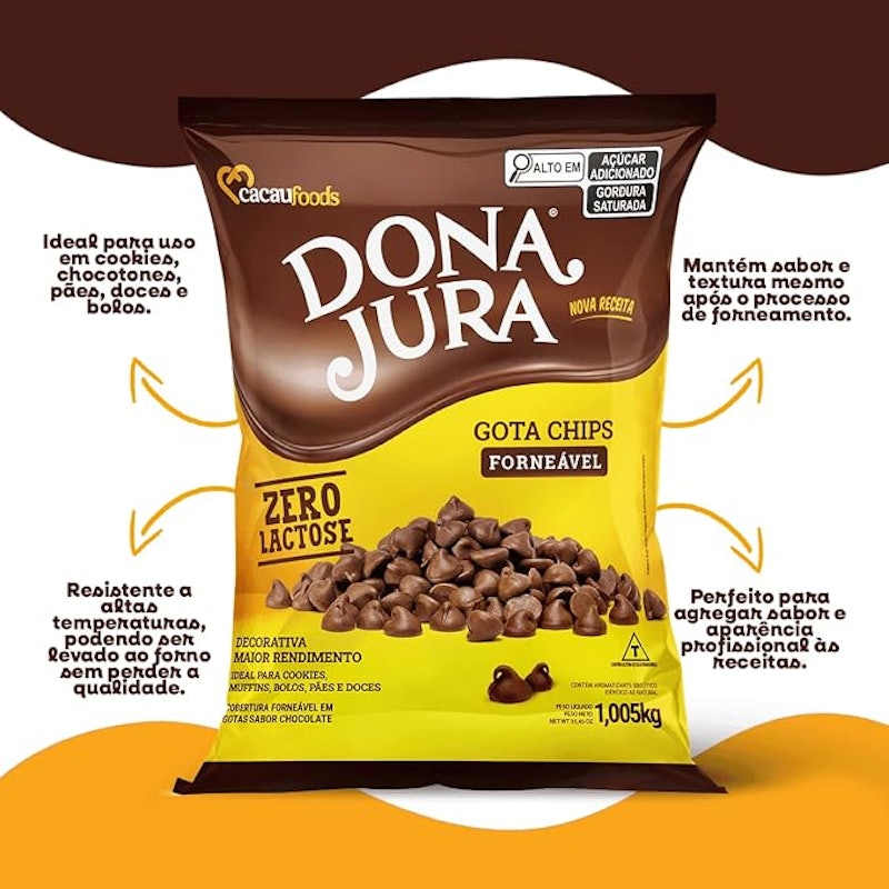 Gota Chips Chocolate ao Leite Forneável Dona Jura 2