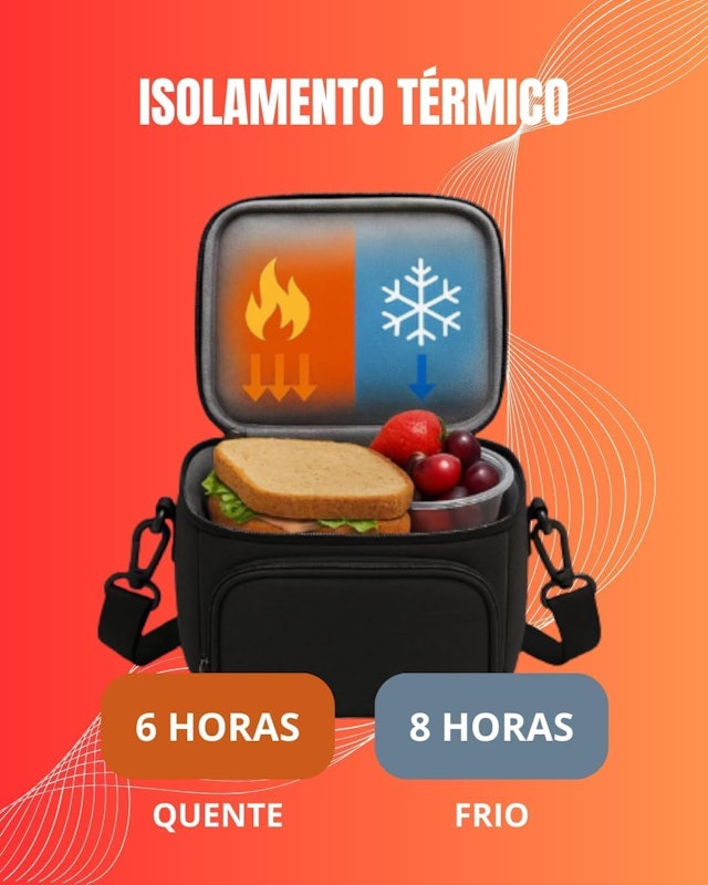 Bolsa Térmica Lancheira Marmita Térmica com Alça 3