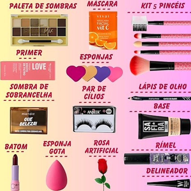 Maleta de Maquiagem Completa Sagaro Store Pele Morena 3