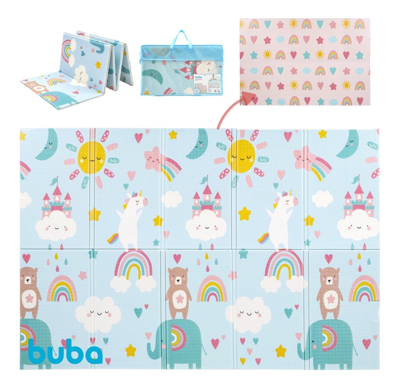 Tapete Dobrável Baby Arco Íris Buba 1