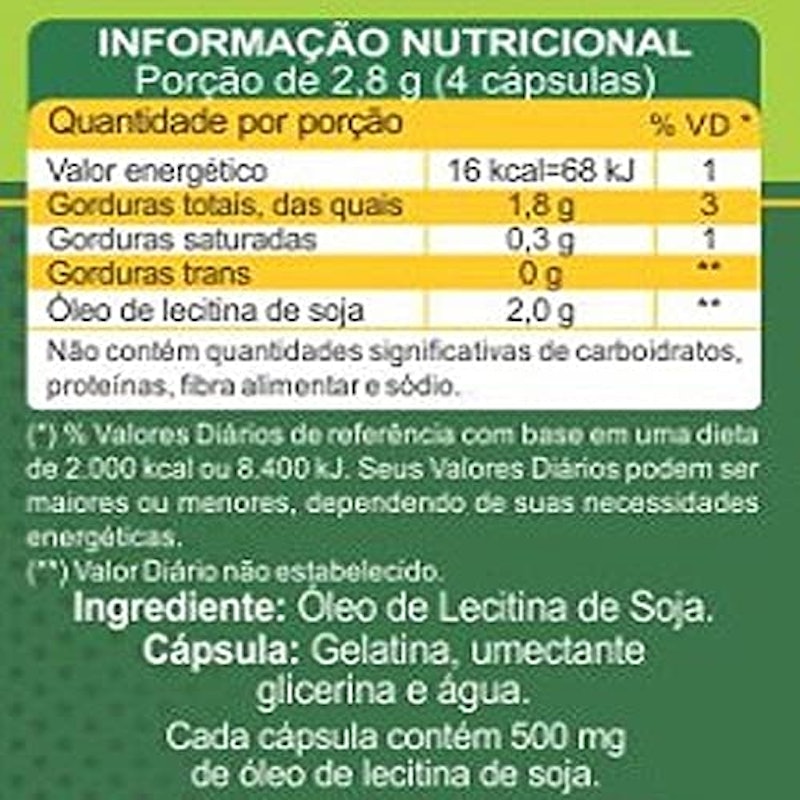 Lecitina de Soja Lecithin 120 Cápsulas Unilife 2