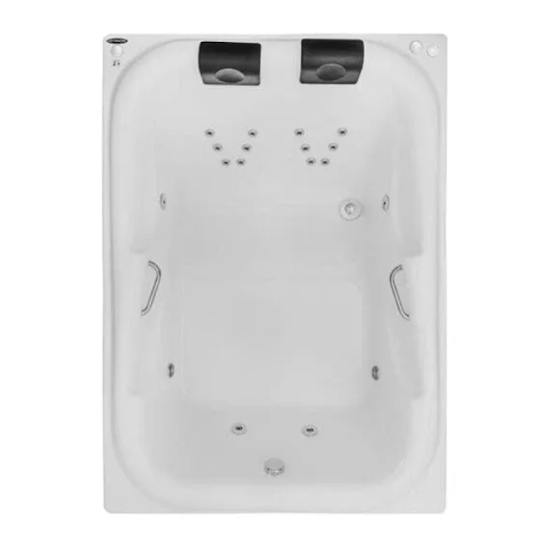 Banheira de Hidromassagem Double Tahiti Branca em Acrílico Luxo com Aquecedor 1