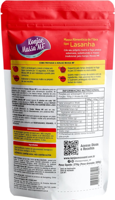 Massa MF Lasanha Zero Carboidrato 2