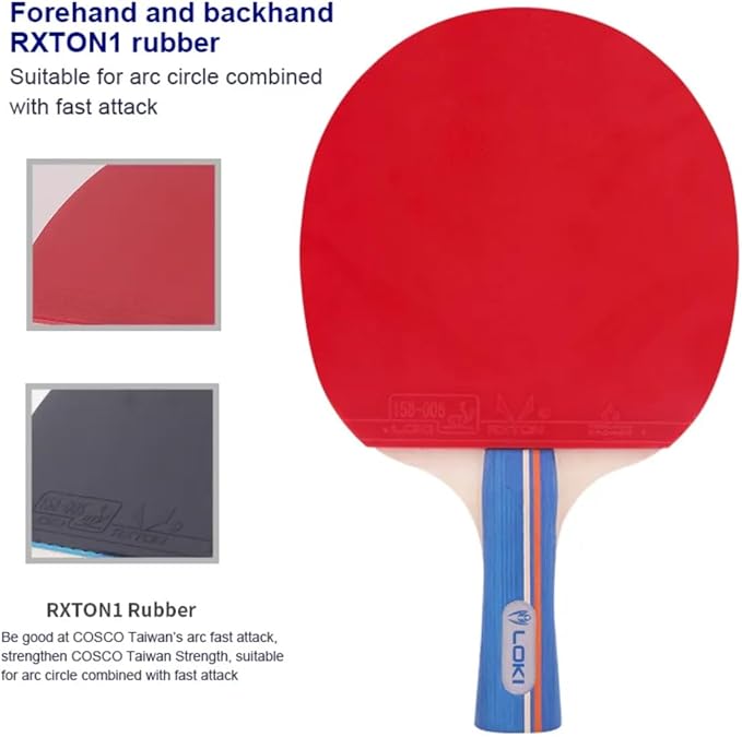 Kit 2x Raquetes Tênis de Mesa Ping Pong Profissional 3