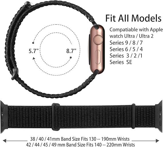 Pulseira de Nylon Esportiva para Apple Watch Lenrao 4