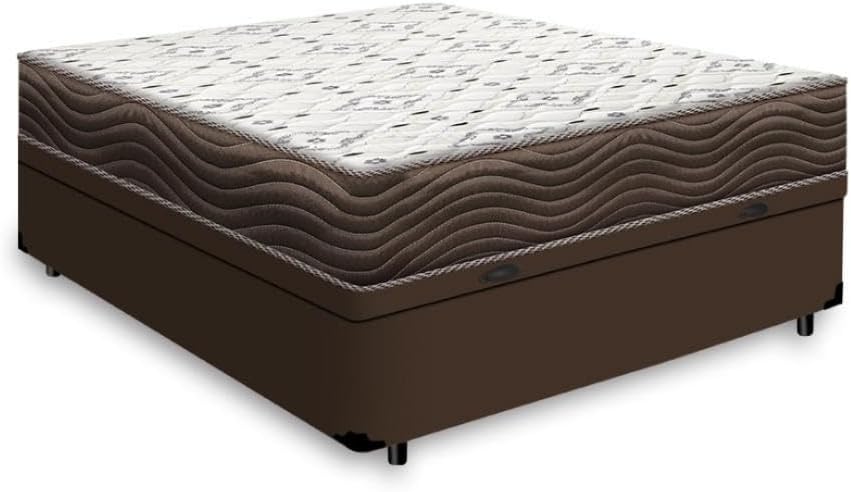 Cama Box Baú + Colchão de Casal Ortobom D45 Iso 150 3