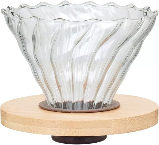 Coador de Café com Base de Bambu V60 1