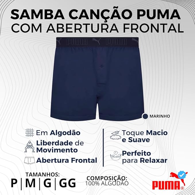 Cueca Samba-Canção Puma 100% Algodão Masculino 2