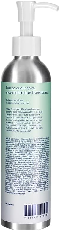 Shampoo Cabelos Mistos e Oleosos - Alecrim e Menta Vegano 2
