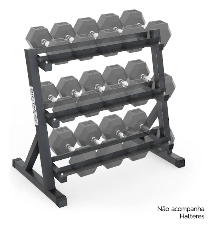 Suporte Expositor Estante para Halter Dumbbell - 3 Andares 3