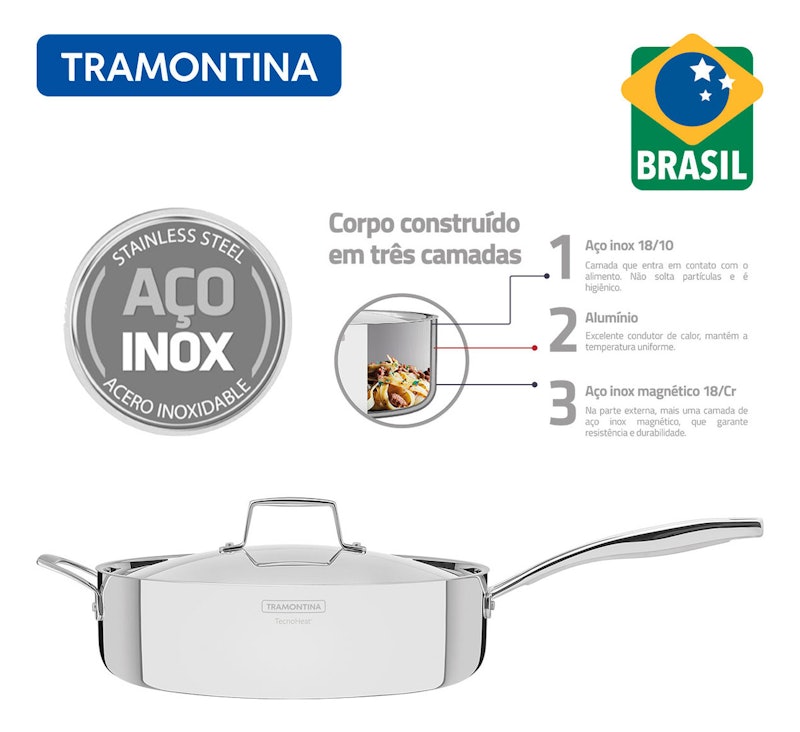 Frigideira Grano com Tampa 30 cm 4