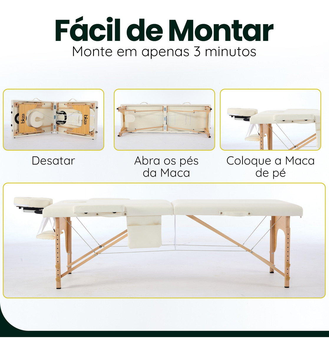Cama Maca de Massagem Portátil Premium - Divã 3