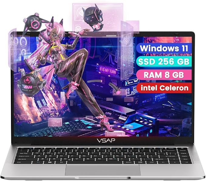 Notebook Intel Celeron 8 GB RAM 256 GB SSD FHD 14" 1
