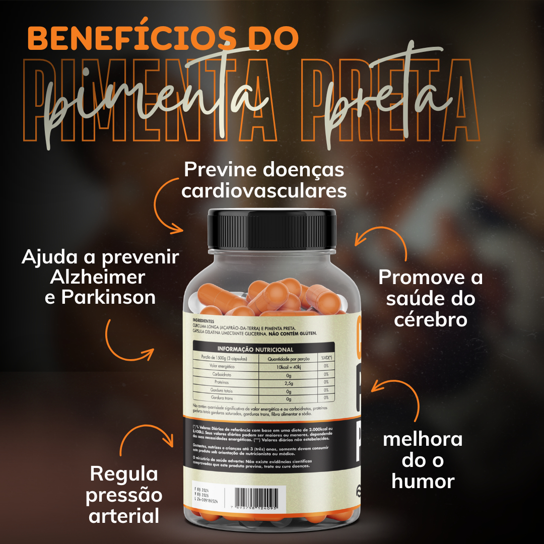 Cúrcuma + Pimenta-Preta 500 mg Premium 2