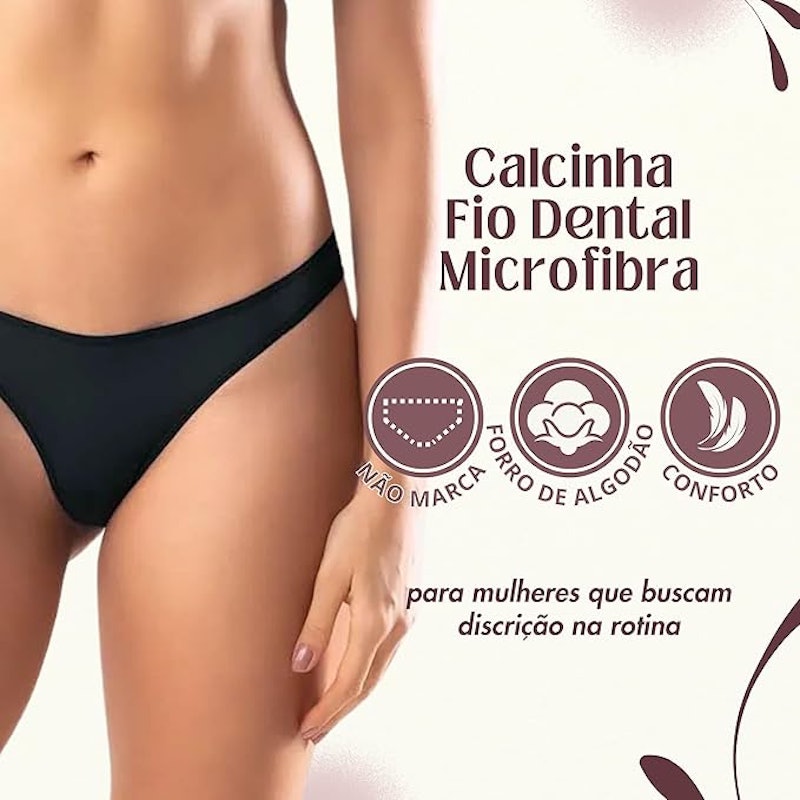 Calcinha Fio Dental Microfibra Básica 2