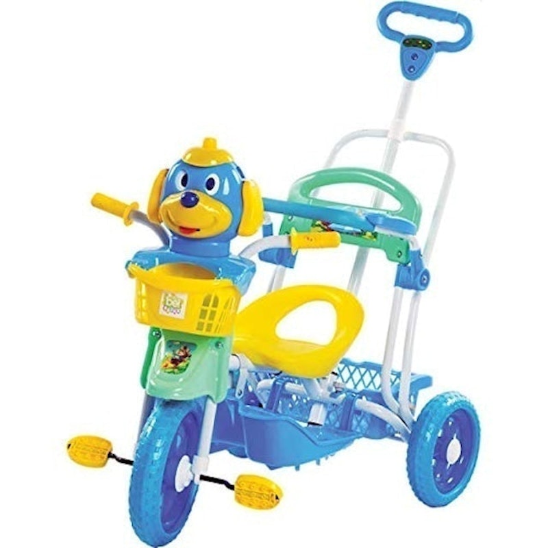 Triciclo Velotrol Motoca Infantil Empurrador Velocípede Bebê Cor Azul