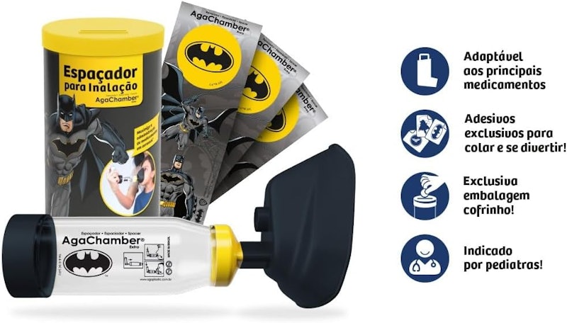 Espaçador para Inalação Agachamber Herói Batman 3