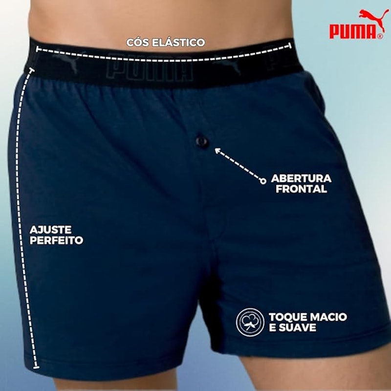 Cueca Samba-Canção Puma 100% Algodão Masculino 3