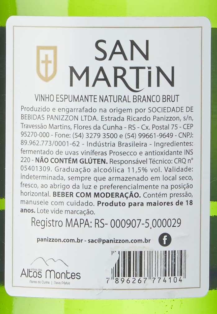 Prosseco Nacional San Martin Brut 660 ml 3