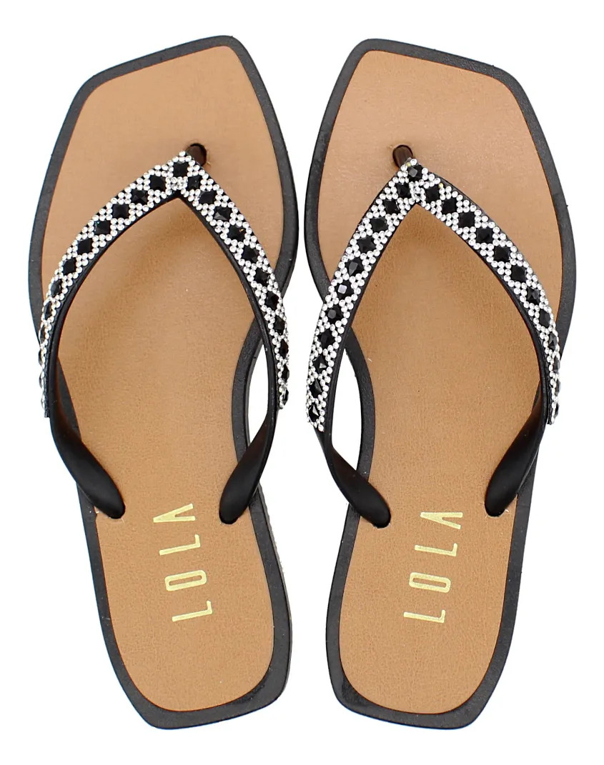 Chinelo Lola com Brilho e Strass 1
