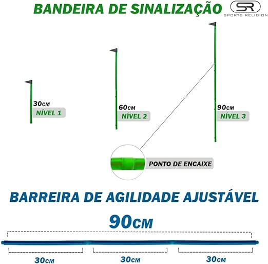 Escada Funcional + 10 Cones Furados c/ Barreiras + 10 Pratos 2