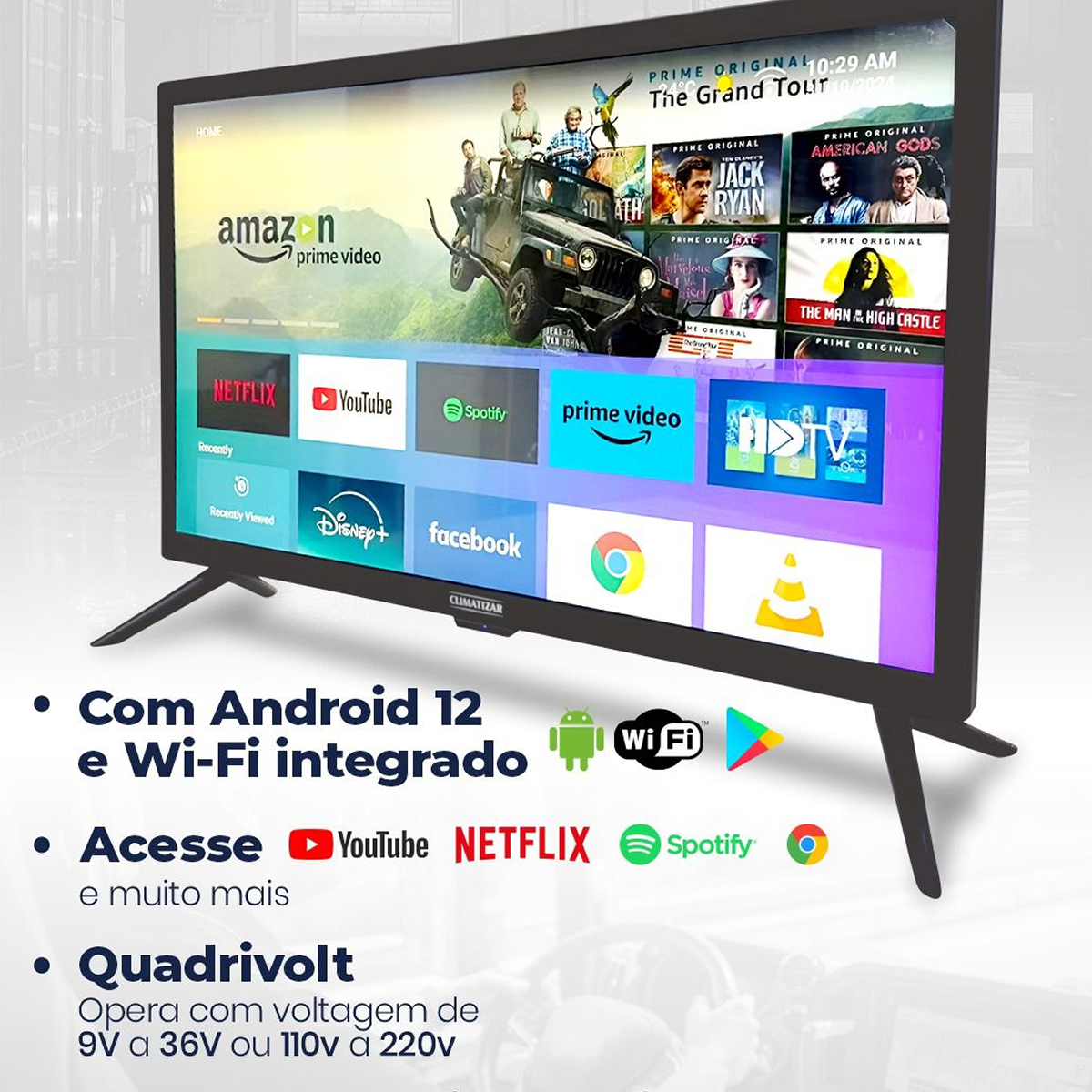 Smart TV para Caminhão 24" Climatizar 3