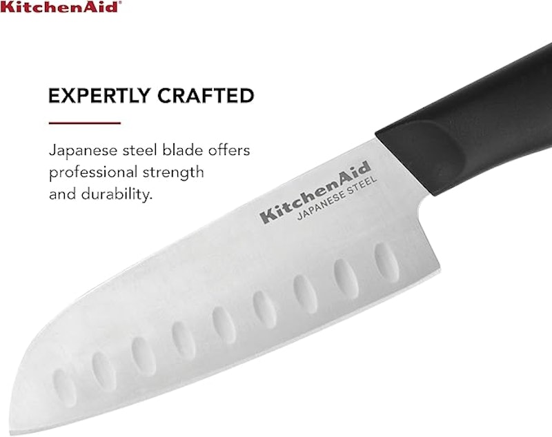 Faca Santoku 12,7 cm Preto Forjada com Capa Protetora 2