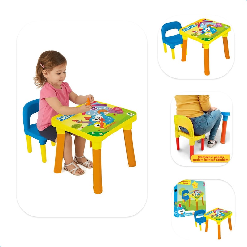 Minha Mesinha com Cadeira Galinha Pintadinha Mini 4