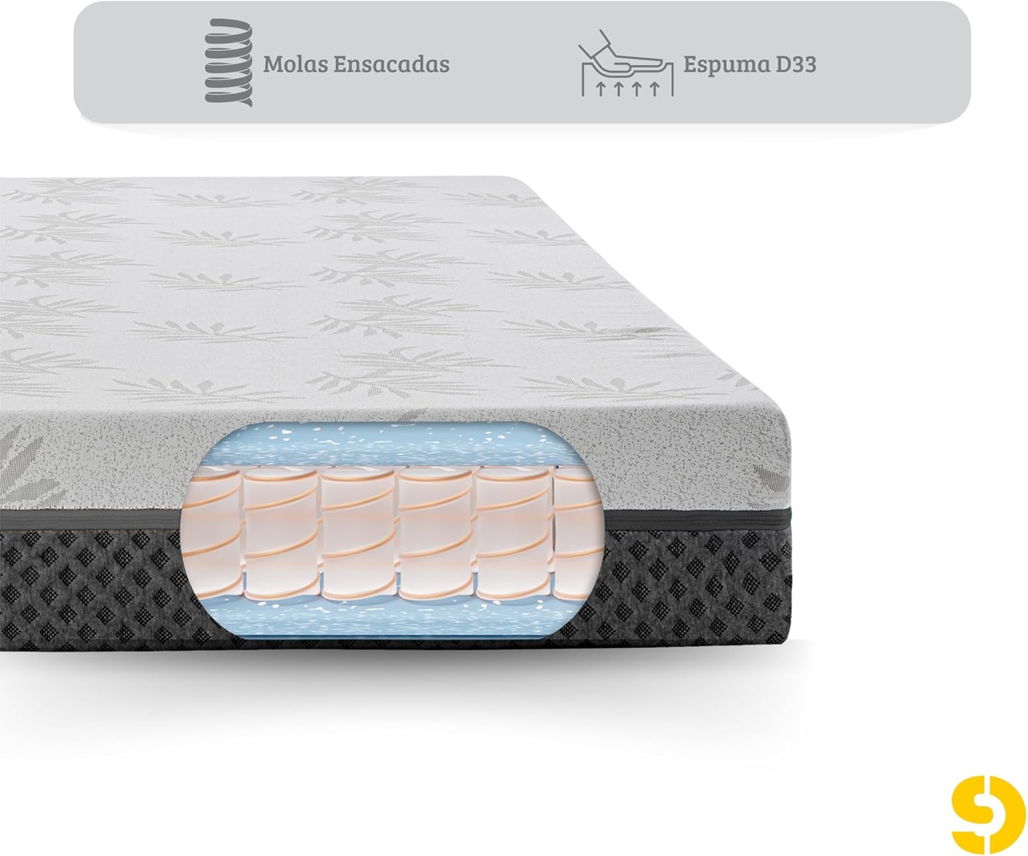 Colchão Viúva de Molas Ensacadas D33 SDB Colchões 5