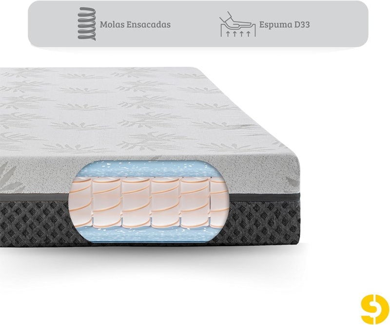 Colchão Viúva de Molas Ensacadas D33 SDB Colchões 5