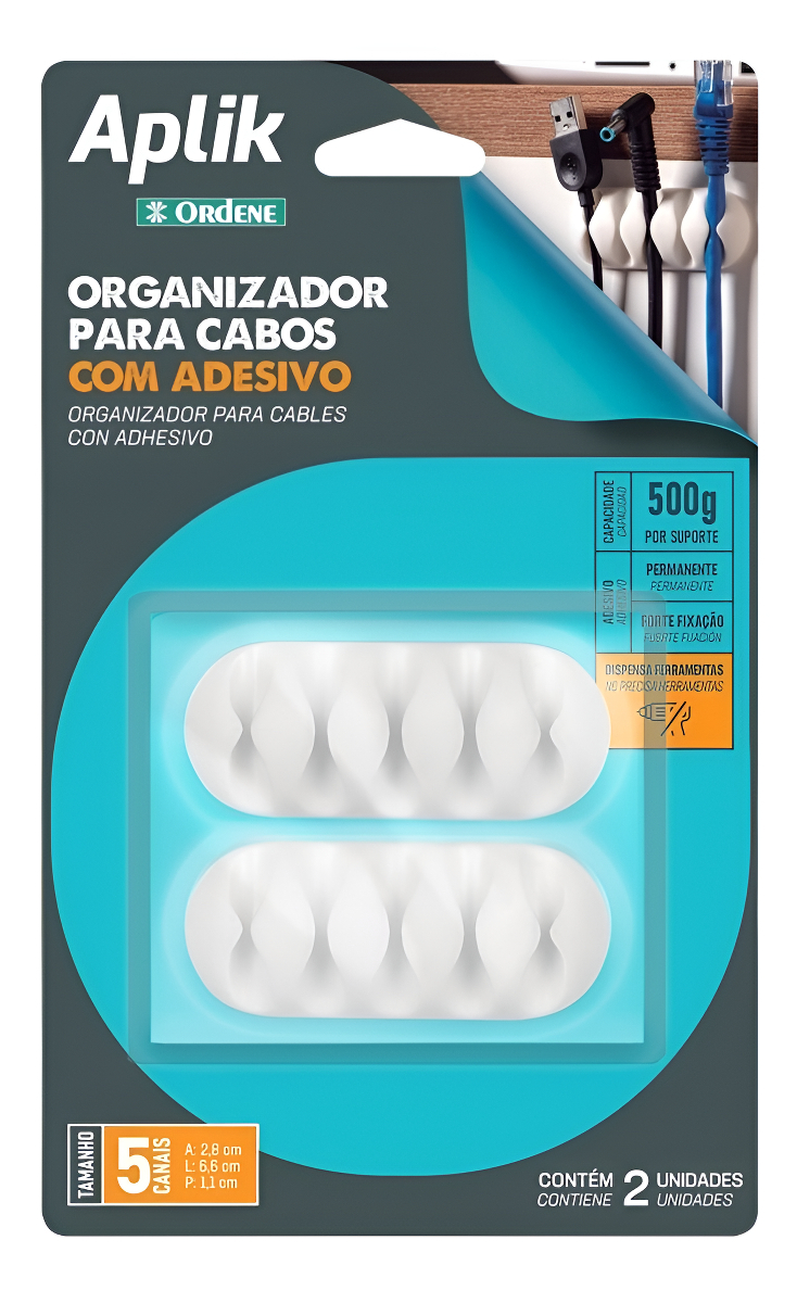 Organizador para Cabos 5 Canais 1