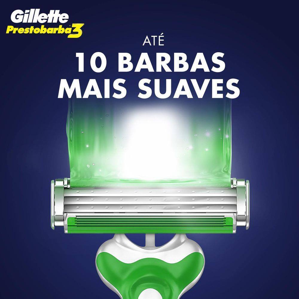 Aparelho de Barbear Descartável Gillette Prestobarba3 Sensitive 4