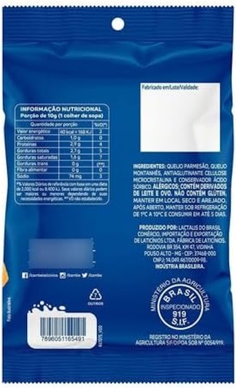Kit Queijo Parmesão Ralado Itambé 20 Unidades 2