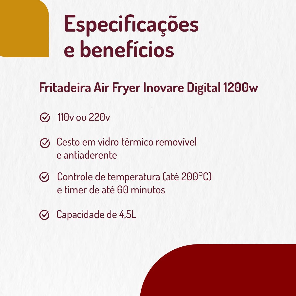 Fritadeira Air Fryer Innovare Digital 5