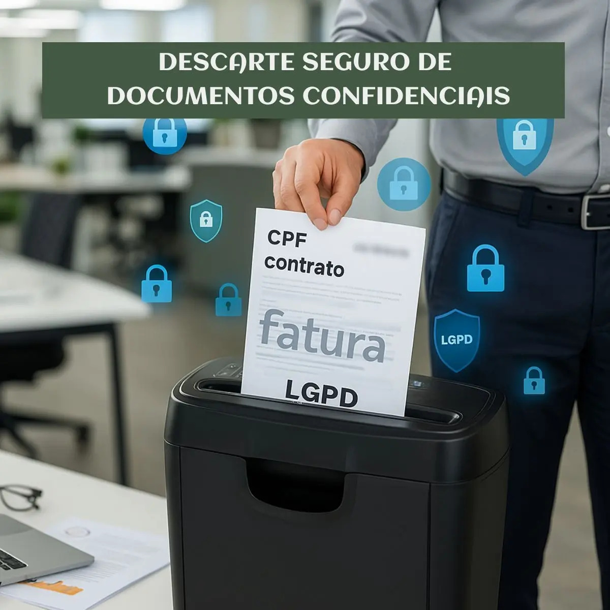 Fragmentadora Papel e Cartão Corta em Tiras 4