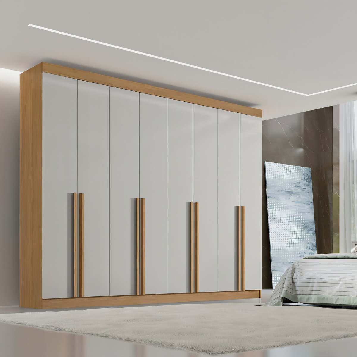 Guarda-Roupa Casal MDF 8 Portas Império 3