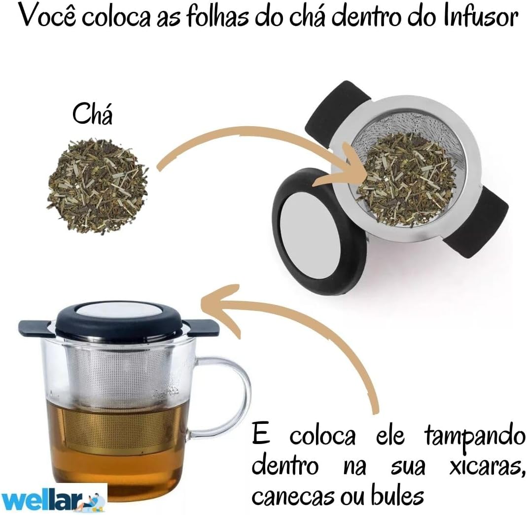 Infusor de Aço Inox com Tampa 4