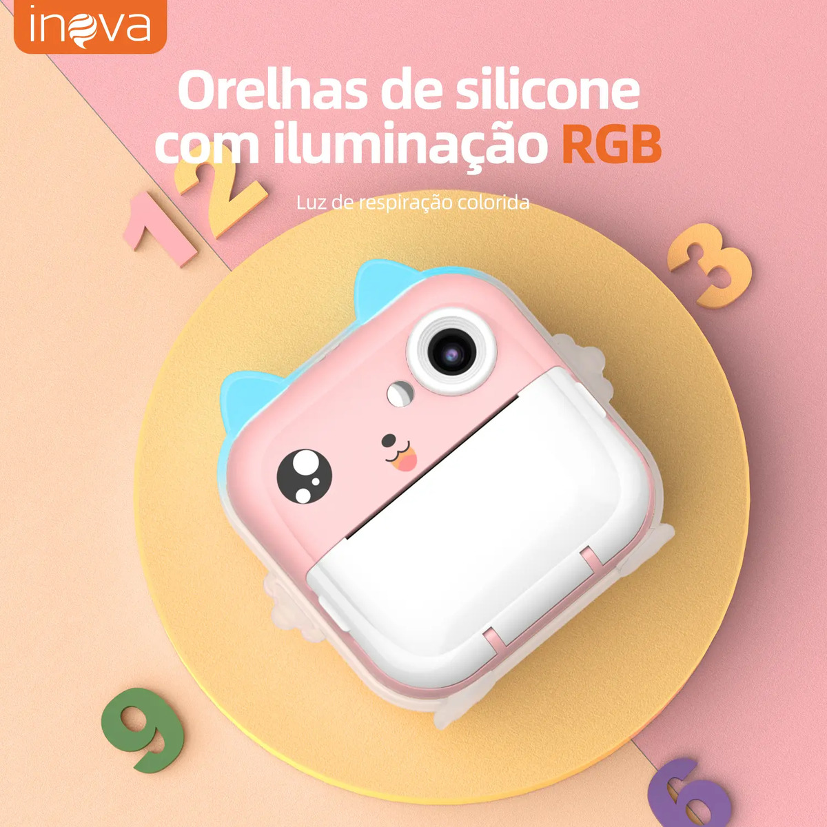 Câmera Digital Infantil Impressão Instantânea 5