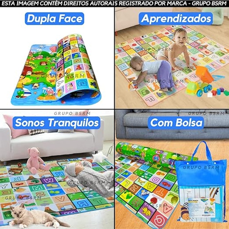 Tapete Infantil Dupla Face Tatame Educativo Caycoin 3