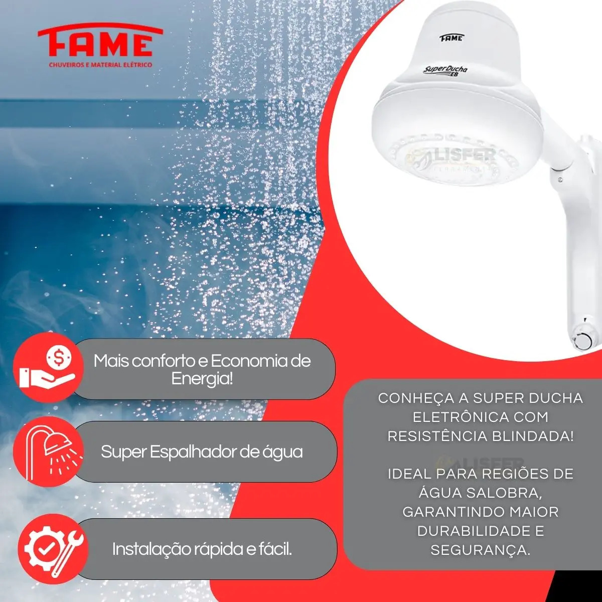 Super Ducha Eletrônica com Resistência Blindada 3